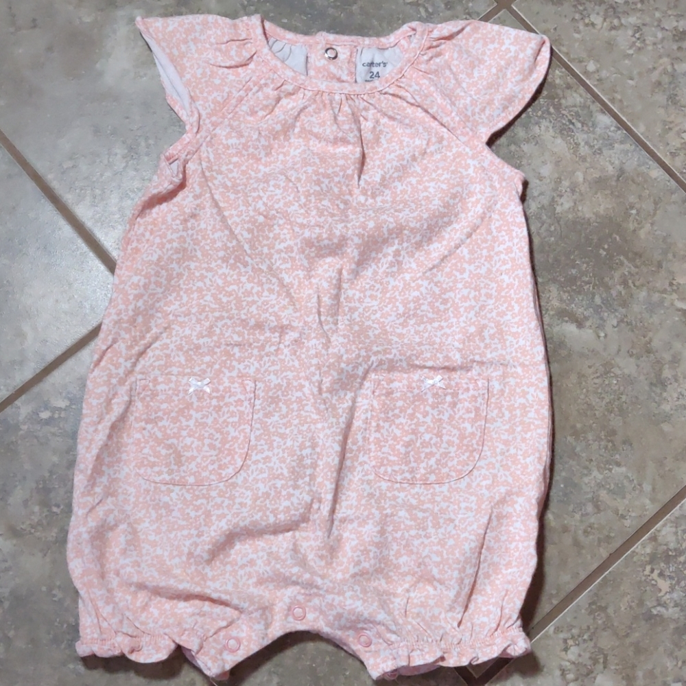 Carter's Floral Peach Romper